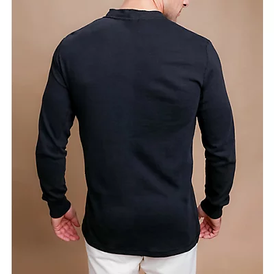 Latex Free Organic Cotton Long Sleeve Henley Shirt