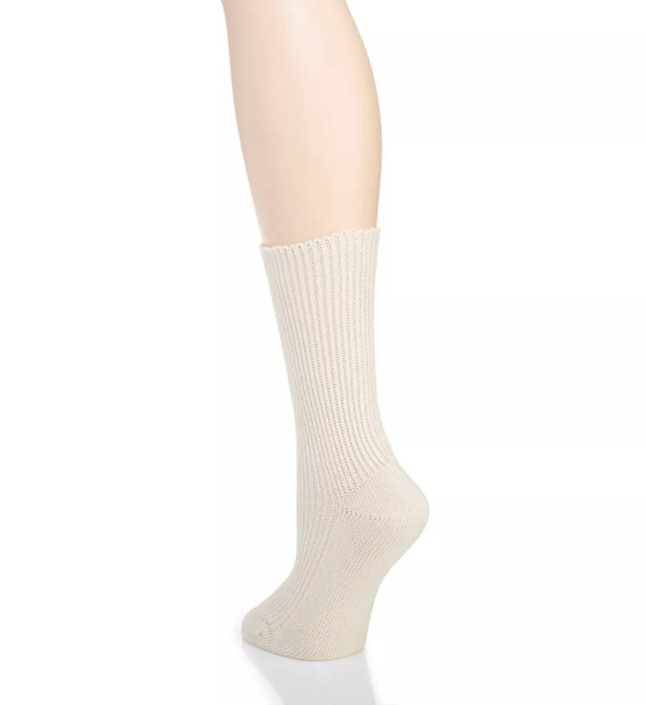 Latex Free Organic Cotton Socks - 2 Pack Natural L