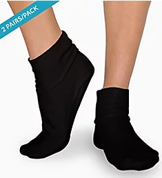 Latex Free Organic Cotton Socks - 2 Pack BLK S