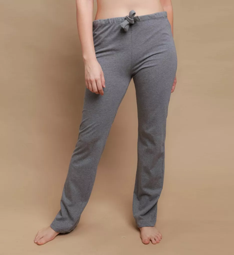 Latex Free Organic Cotton Drawstring Lounge Pant Melange Grey 5