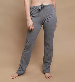 Latex Free Organic Cotton Drawstring Lounge Pant Melange Grey 9