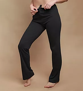 Latex Free Organic Cotton Drawstring Lounge Pant Melange Black 6