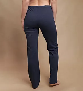 Latex Free Organic Cotton Drawstring Lounge Pant Deep Melange Blue 9