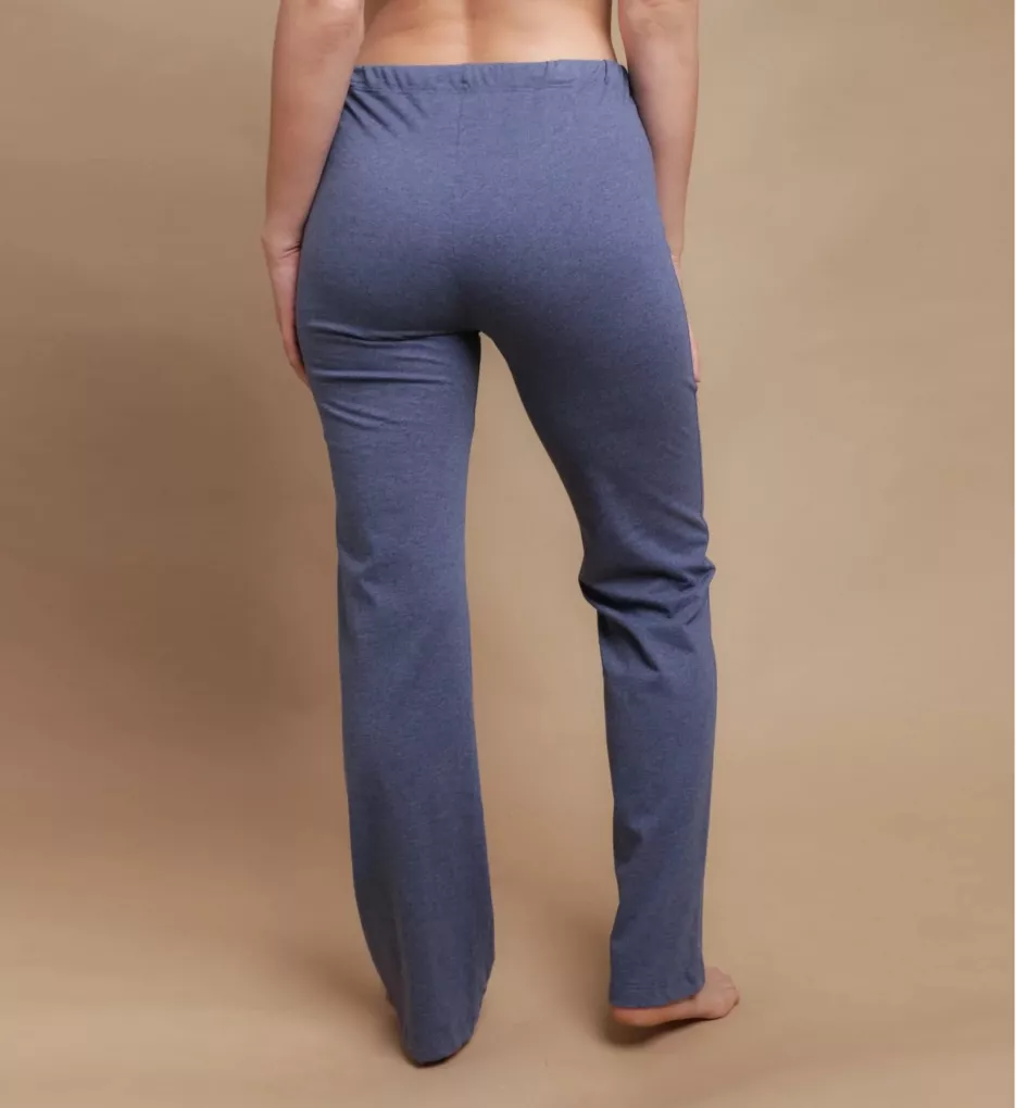Latex Free Organic Cotton Drawstring Lounge Pant Melange Blue 5