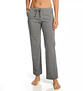 Latex Free Cotton Drawstring Sleep Pant w/ Pockets Heather Grey 5