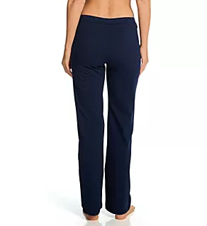 Latex Free Cotton Drawstring Sleep Pant w/ Pockets Deep Melange Blue 8