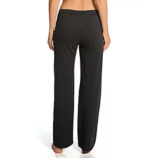 Latex Free Cotton Drawstring Sleep Pant w/ Pockets Melange Black 8