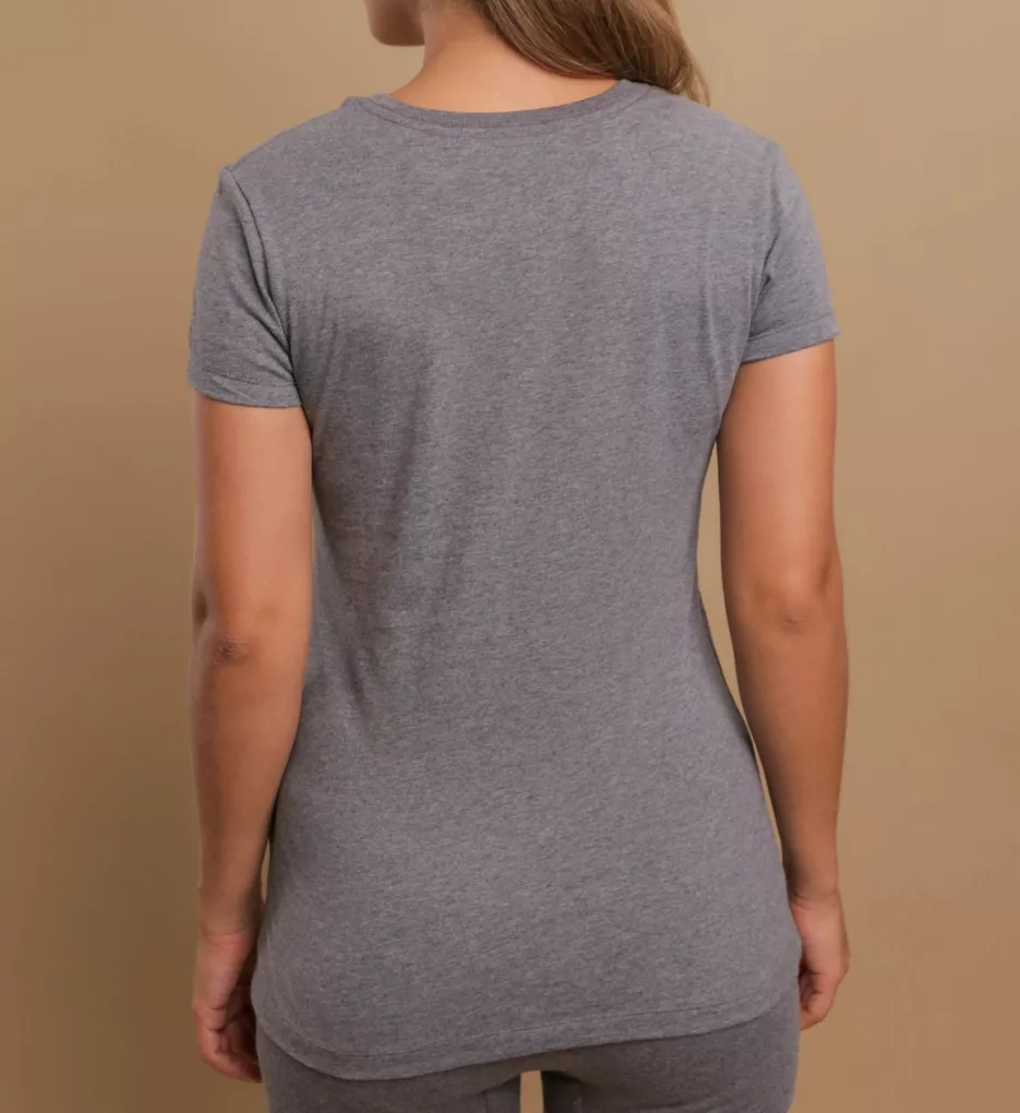 Latex Free Organic Cotton Cap Sleeve T-Shirt Melange Grey 6