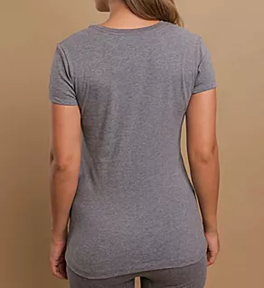 Latex Free Organic Cotton Cap Sleeve T-Shirt Melange Grey 8