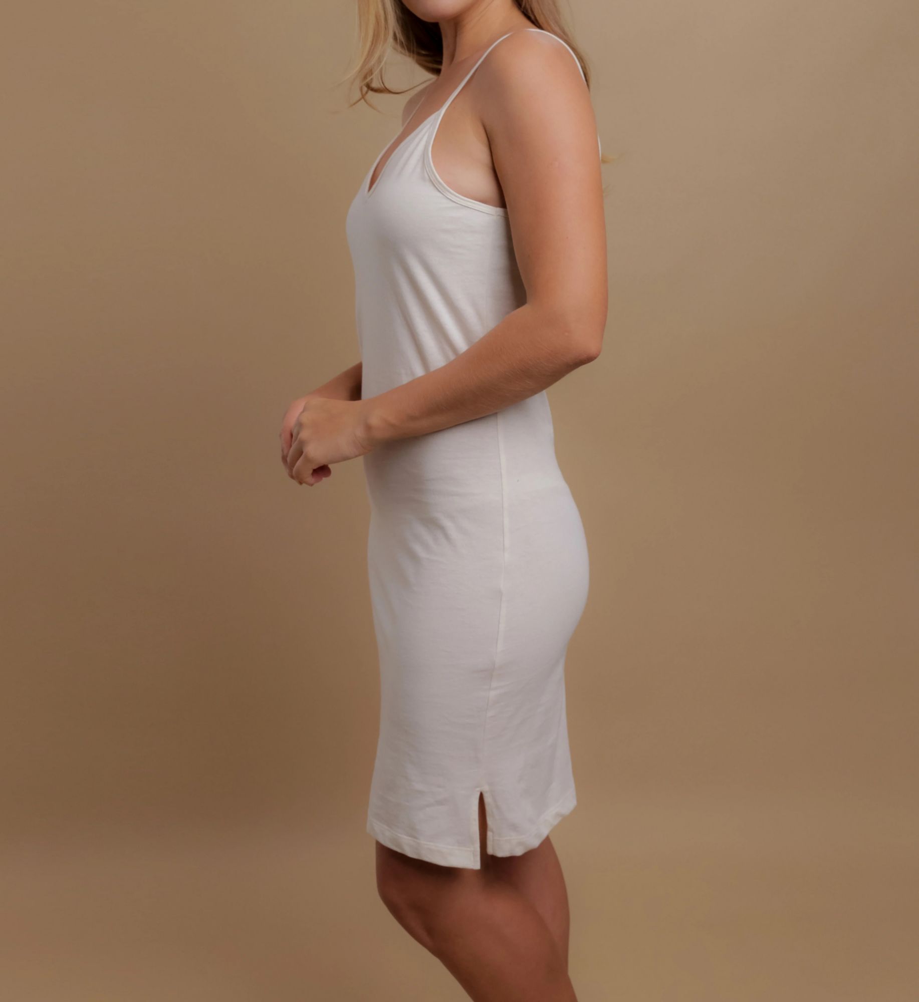 Cottonique Latex Free Organic Cotton Full Slip Natural 7  - Image 1