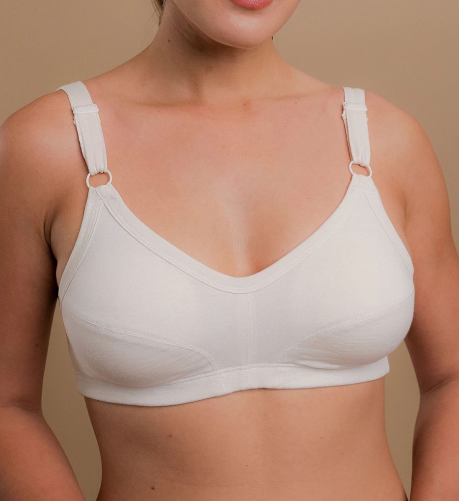 Cottonique (1754335): Cottonique W12215 Latex Free Organic Cotton Slimfit Pullover Bra (Natural XS)