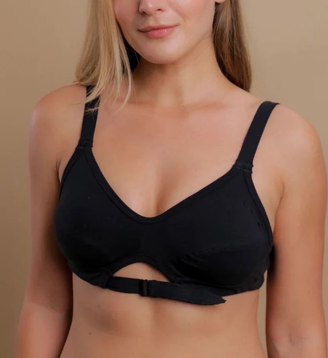 Latex Free Organic Cotton Slim Fit Drawstring Bra-gs