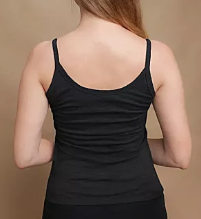 Latex Free Organic Cotton Camisole Melange Black 8