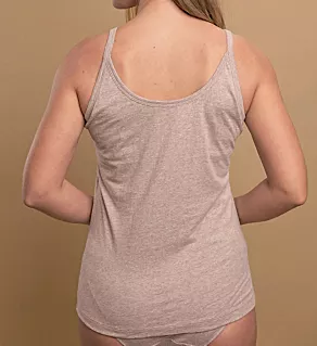 Latex Free Organic Cotton Camisole Melange Brown 6