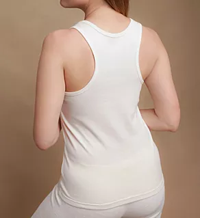 Latex Free Organic Cotton Racerback Tank Top Natural 4