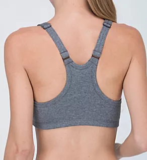 Latex Free Organic Cotton Racerback Pullover Bra Melange Grey 34B