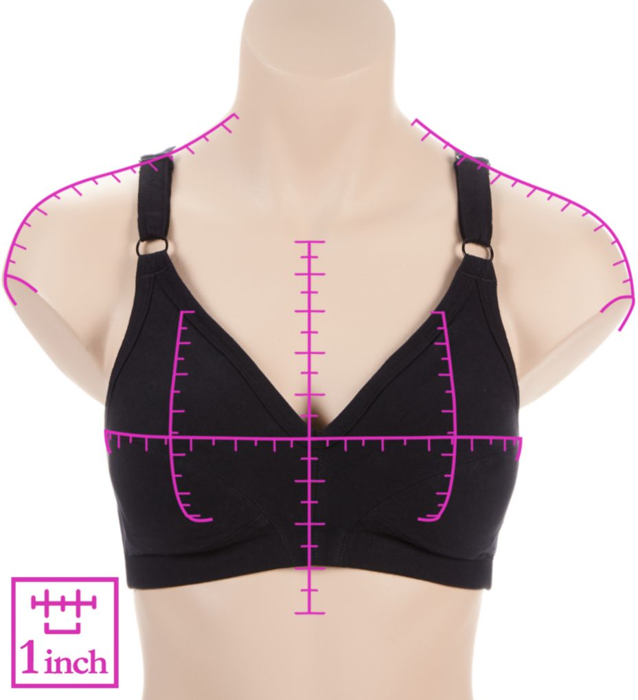 Cottonique Latex Free Organic Cotton Racerback Pullover Bra W12290 - Image 3