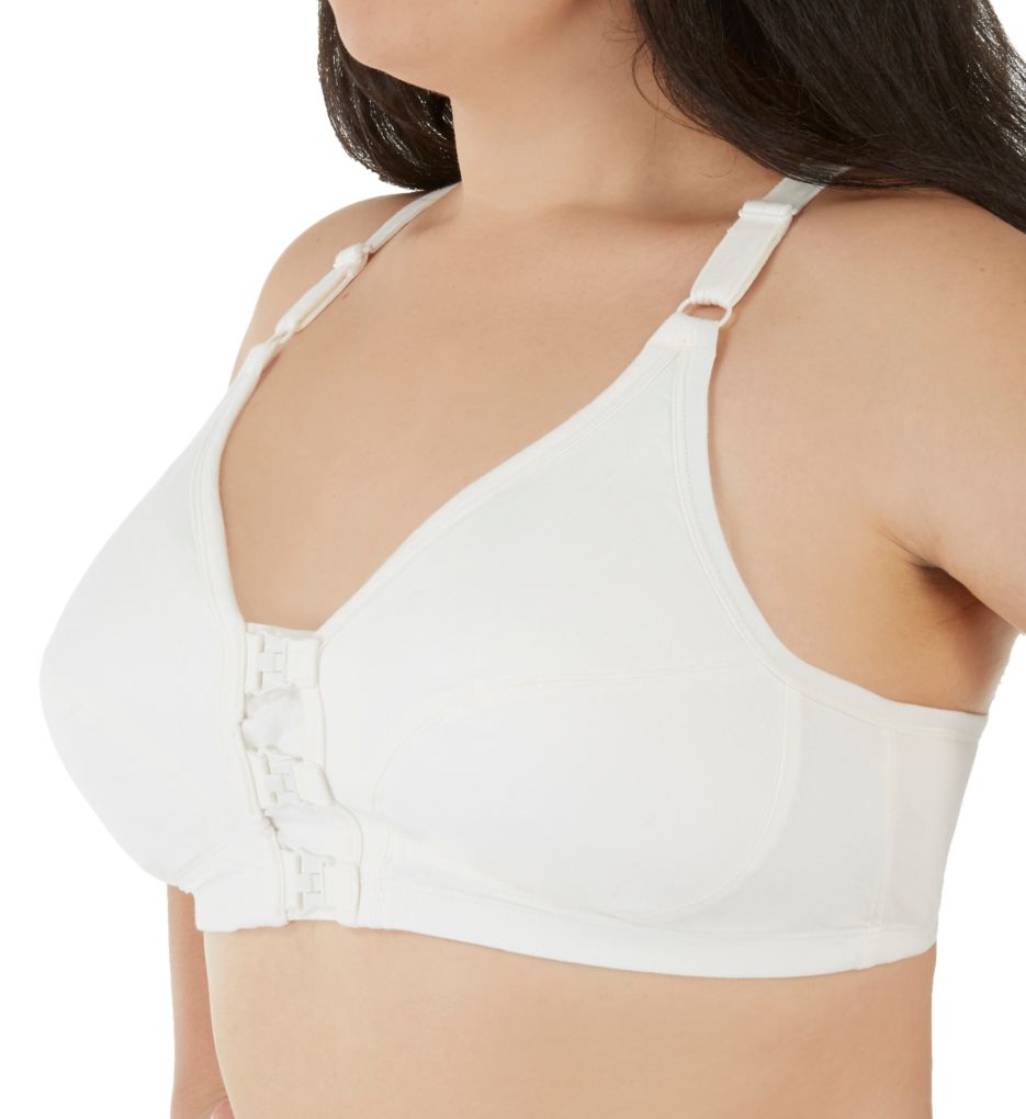 Cottonique : Cottonique W12298 Latex Free Organic Cotton Plus Racerback Bra (Natural 46DD)