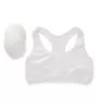 Cottonique Latex Free Organic Cotton Racerback Croptop Bra W12299 - Image 6