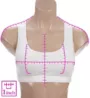 Cottonique Latex Free Organic Cotton Racerback Croptop Bra W12299 - Image 3