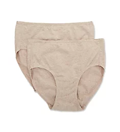 Latex Free Organic Cotton Brief Panty - 2 Pack Melange Grey 6
