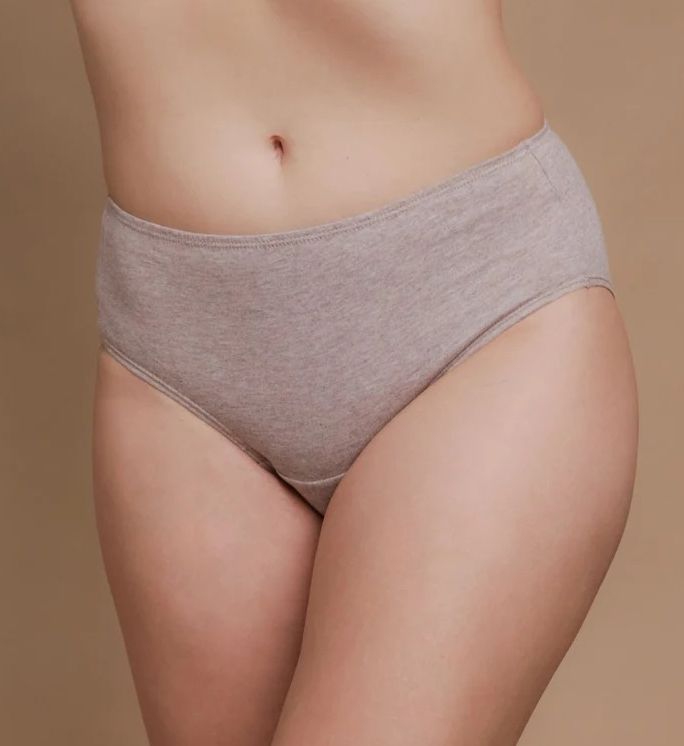 100% Organic Cotton Women's Latex Free Panties - Waist Briefs - 2 Pack