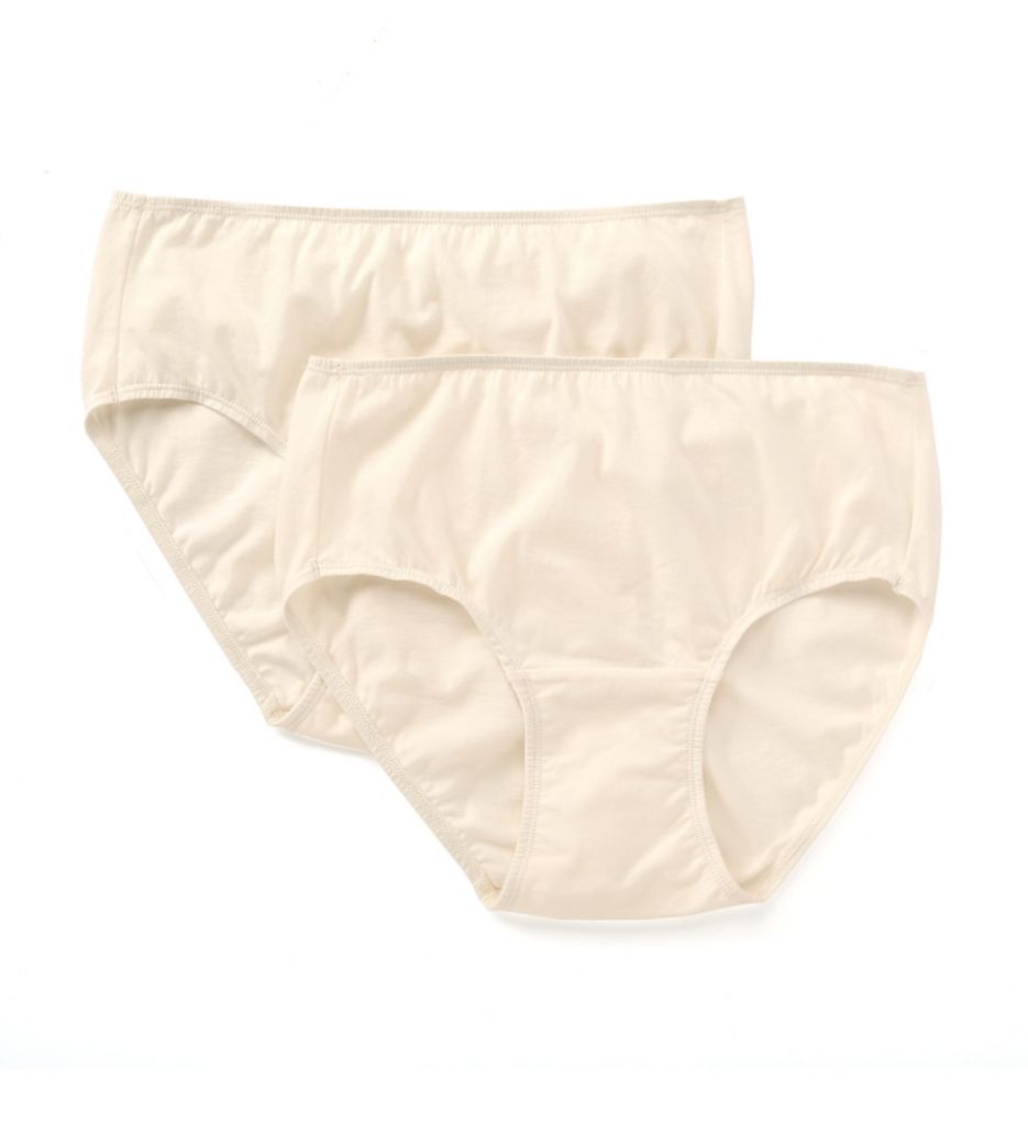 Cottonique (1754348) -- Cottonique W22200C Latex Free Organic Cotton Waist Brief - 2 Pack (Natural 9)