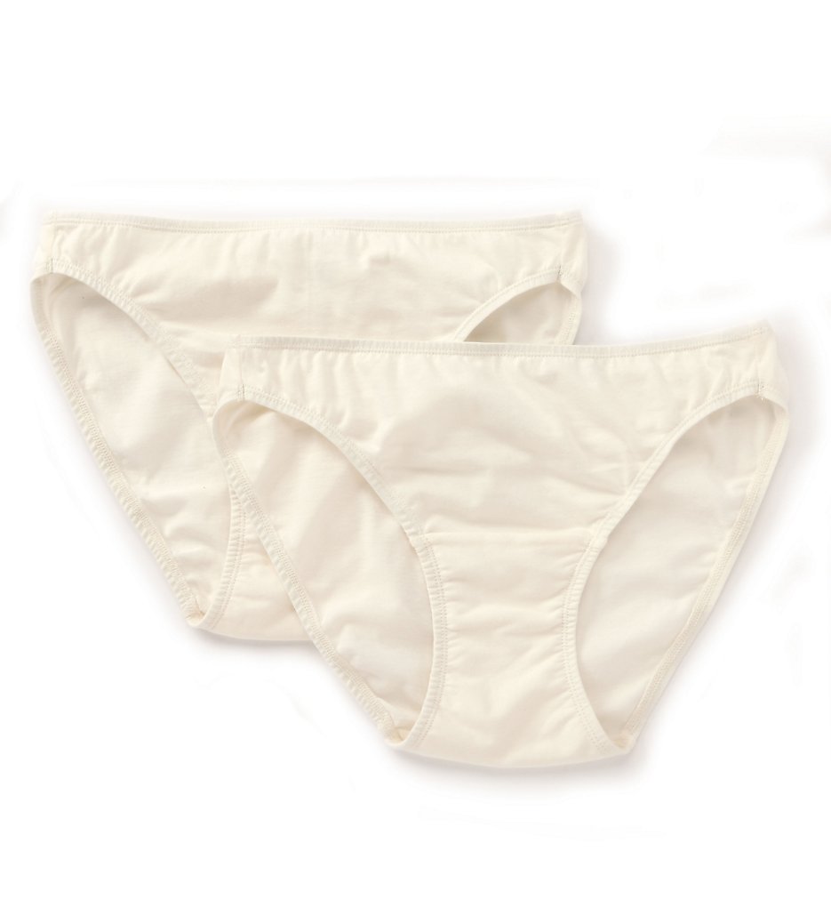 Cottonique : Cottonique W22205C Latex Free Organic Cotton Brief Panty - 2 Pack (Natural 9)