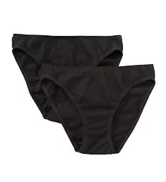 Latex Free Organic Cotton Bikini Panty - 2 Pack Black 4