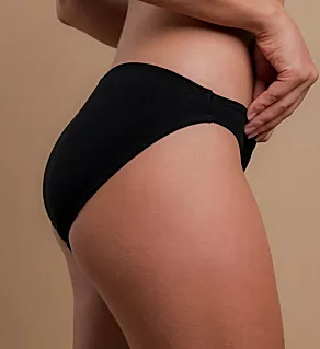 Latex Free Organic Cotton Bikini Panty - 2 Pack Black 4