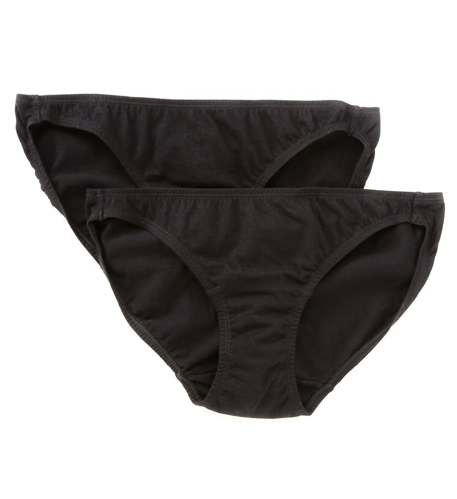 Women's Cottonique W22200 Latex Free Organic Cotton Brief Panty - 2 Pack  (Melange Brown 5) 