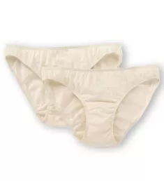 Latex Free Organic Cotton Bikini Panty - 2 Pack