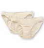 Cottonique Latex Free Organic Cotton Bikini Panty - 2 Pack W22206C - Image 5