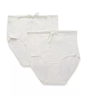 Latex Free Organic Cotton Drawstring Brief 2 Pack Natural 5
