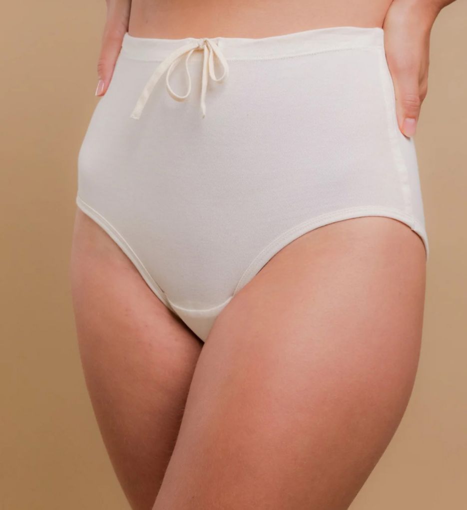 Cottonique Latex Free Organic Cotton Drawstring Brief 2 Pack W22219 - Image 1