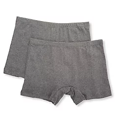 Latex Free Organic Cotton Boyleg Panty - 2 Pack Melange Grey 4