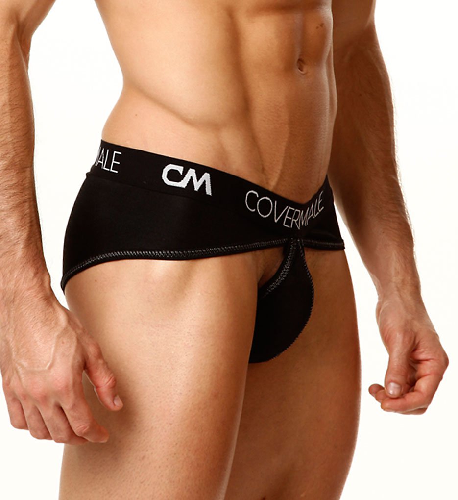 Cover Male CM129 Tear Drop Bikini Briefs (Black)