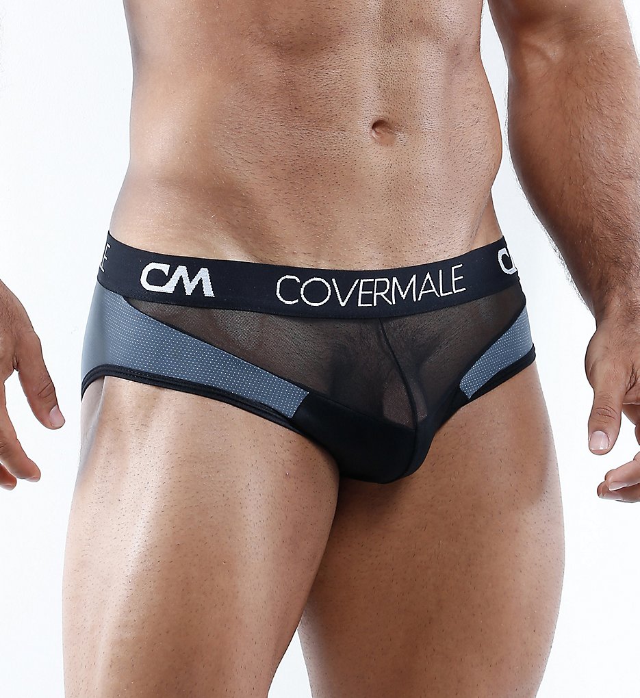 Cover Male CMJ008 Exclusiveness Sheer Bikini Briefs (Black)
