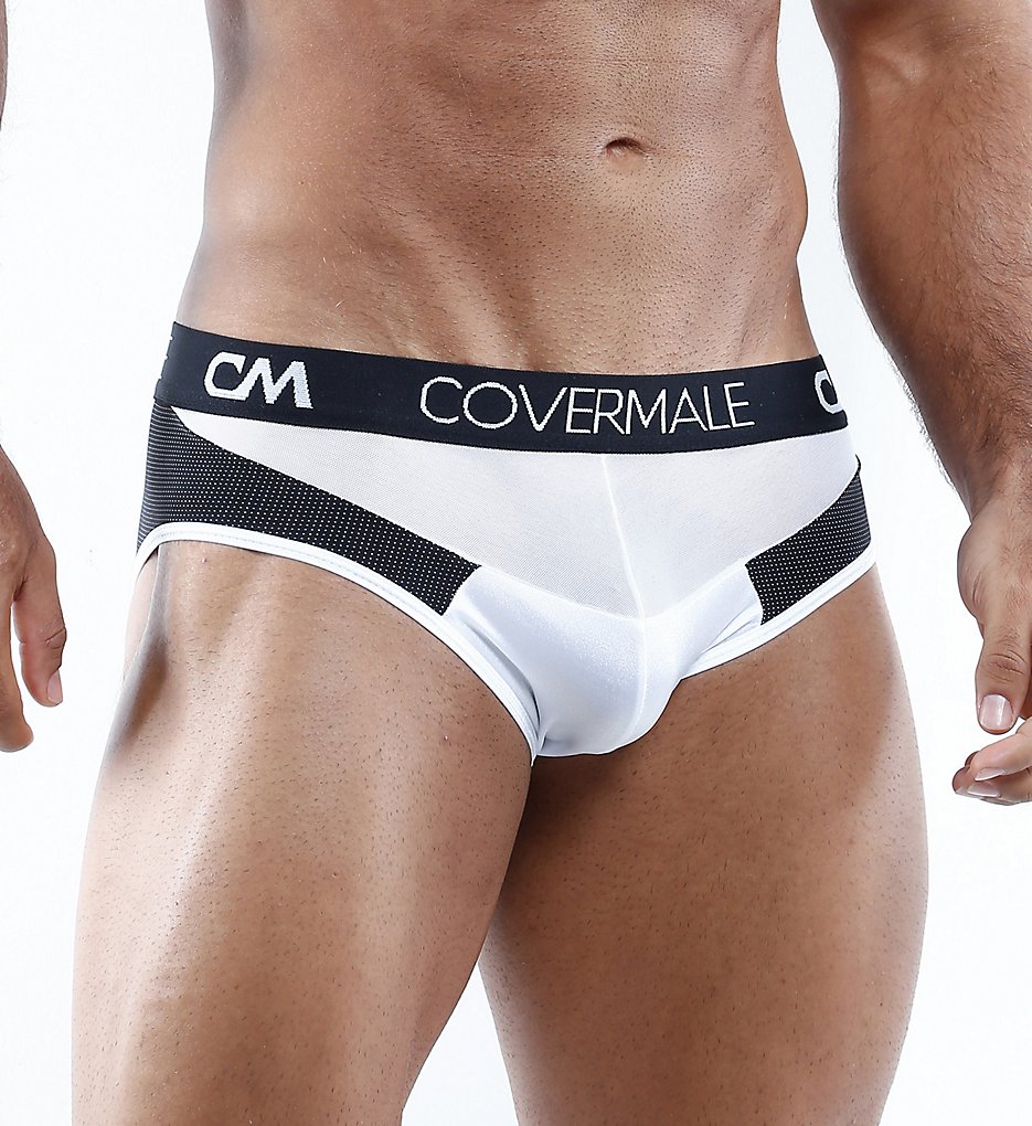 Cover Male CMJ008 Exclusiveness Sheer Bikini Briefs (White)