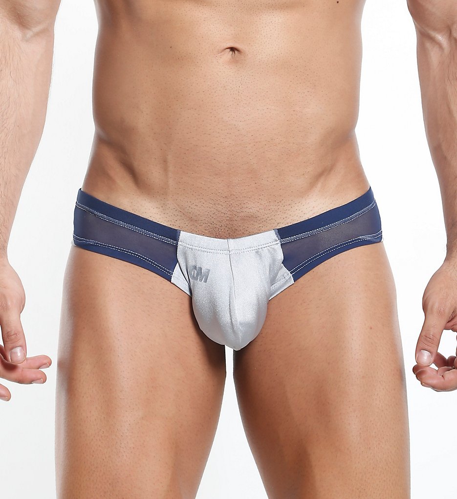 Cover Male CMK021 Slip Contour Pouch Cheeky Thong (Navy/White)