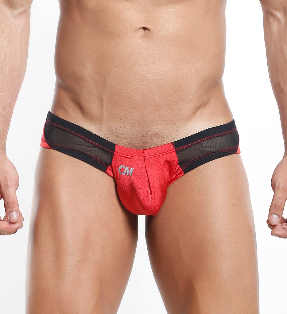 Cover Male CMK021 Slip Contour Pouch Cheeky Thong (Red/Black)
