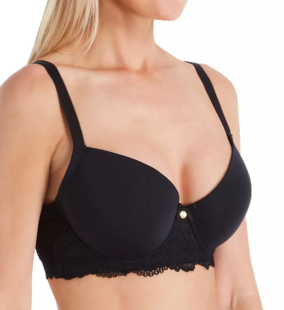 QT Intimates Love Me Tender Floral Lace Half-Cup Padded Bra