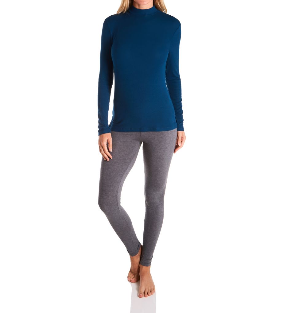 Softwear with Stretch Long Sleeve Mock Neck Top-cs1