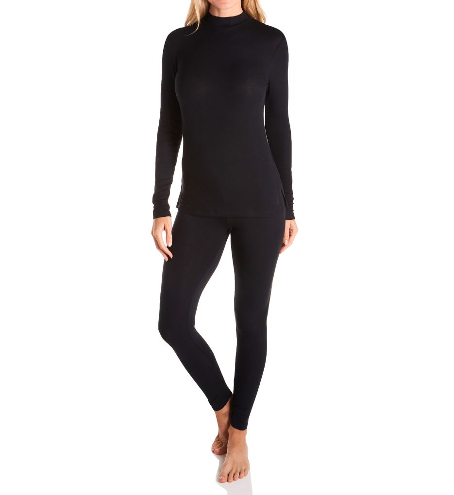 Softwear with Stretch Long Sleeve Mock Neck Top-cs3