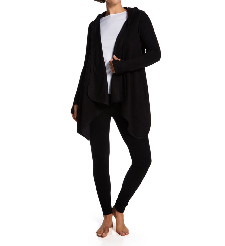 As Is Cuddl Duds Fleecewear Stretch Hooded Lounger with Pockets 