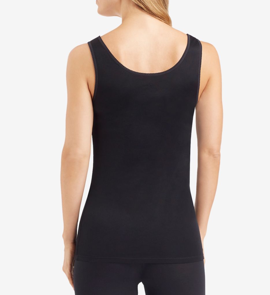 Cuddl Duds SofTech Wide Stretch Lace Tank Black M  - Image 2