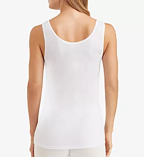 SofTech Wide Stretch Lace Tank White 1X