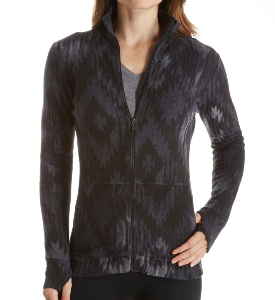 Fleecewear with Stretch Long Sleeve Zip-Up-fs