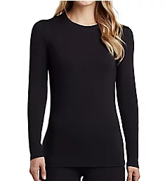 Softwear with Stretch Long Sleeve Crew Neck Shirt New Black S