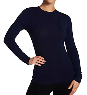 Softwear with Stretch Long Sleeve Crew Neck Shirt Navy Blazer XL